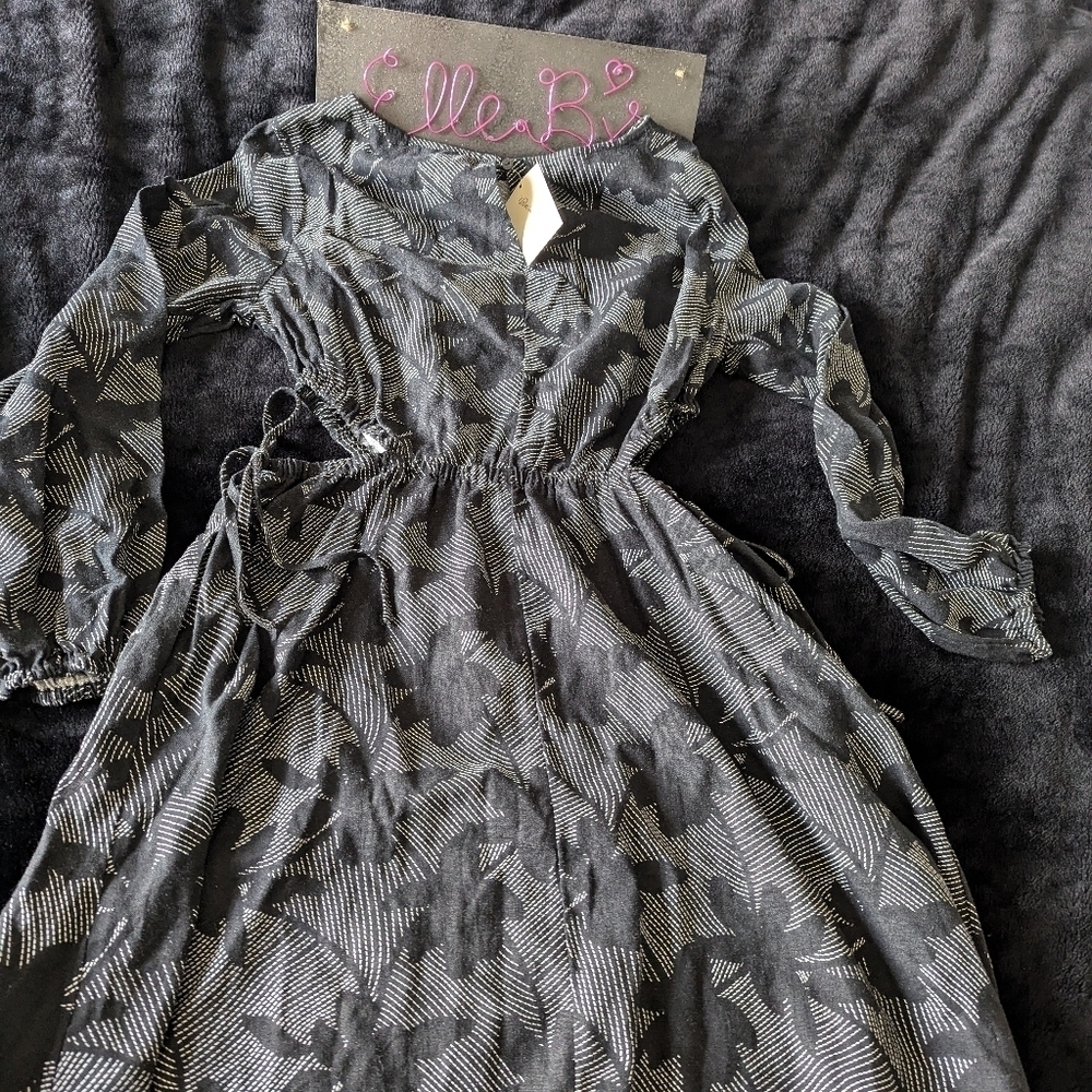 NWT Universal Thread Black Multi Cut Out Dress M … - image 4